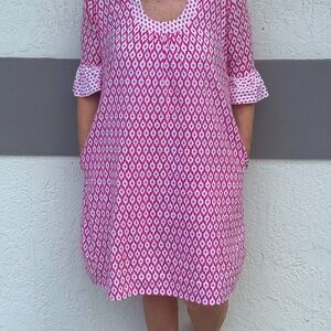 Gretchen Scott 100% cotton perfect spring summer dress with pockets size medium